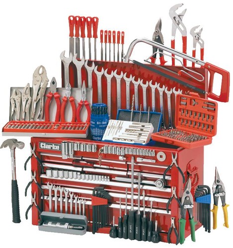 Mechanics tool chest and tools - tool,