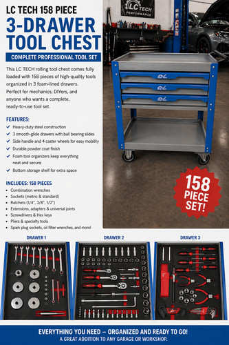 Tech 158 piece drawer - tech,