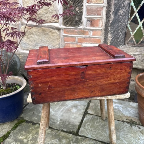 Wooden tool chest vintage box - chest,